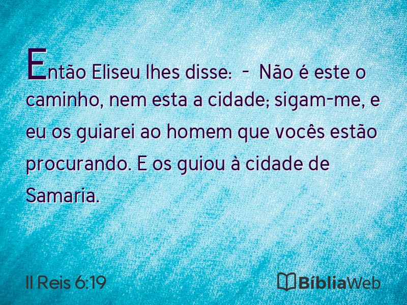 II Reis 6:19 em imagem para compartilhar