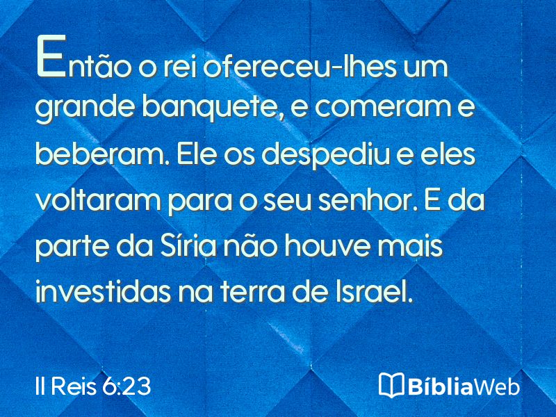 II Reis 6:23 em imagem para compartilhar