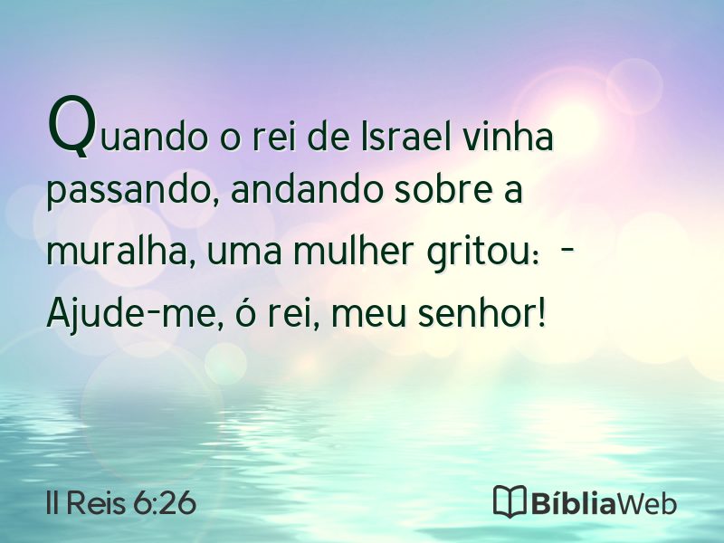II Reis 6:26 em imagem para compartilhar