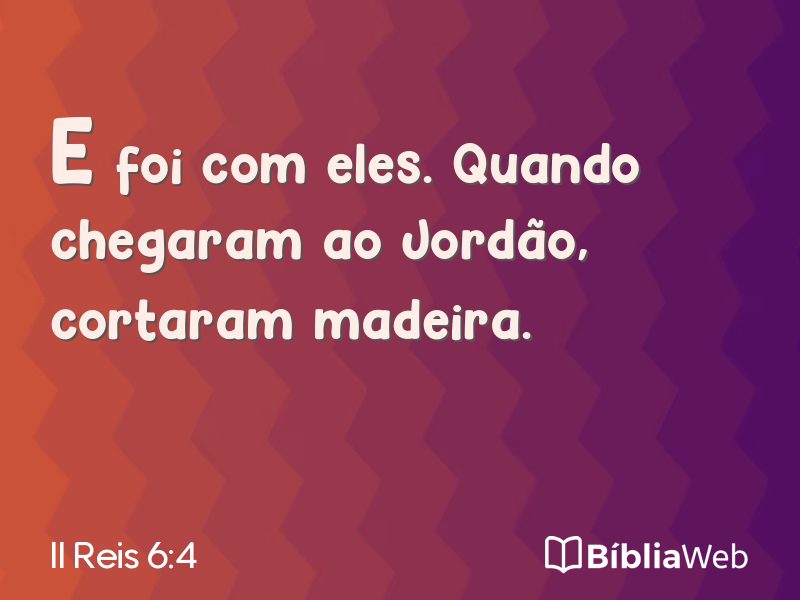 II Reis 6:4 em imagem para compartilhar