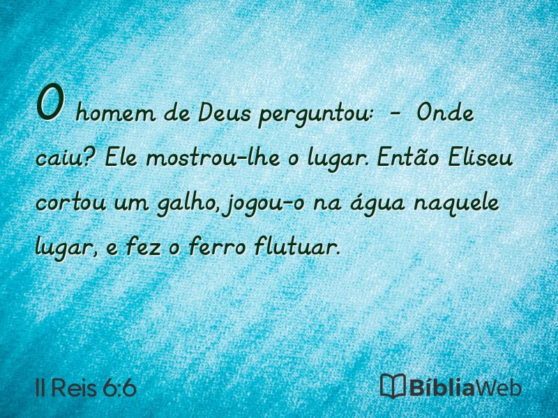 II Reis 6:6 em imagem para compartilhar