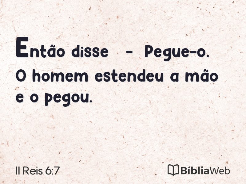 II Reis 6:7 em imagem para compartilhar