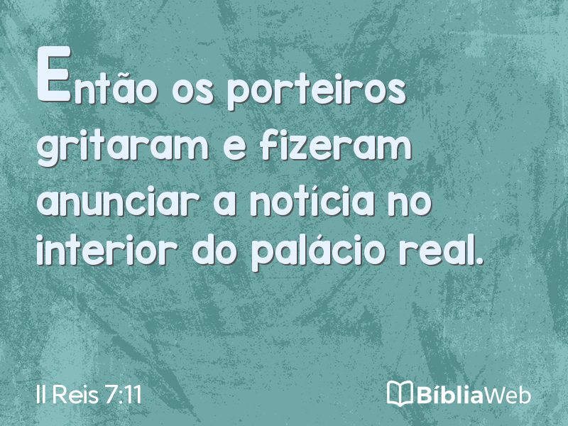 II Reis 7:11 em imagem para compartilhar