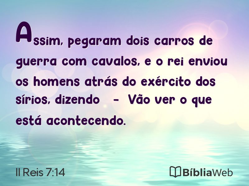 II Reis 7:14 em imagem para compartilhar