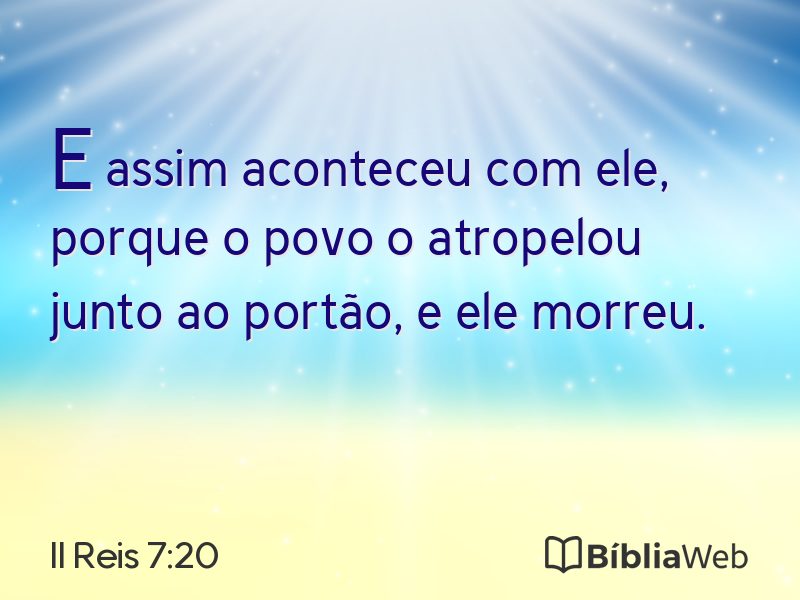 II Reis 7:20 em imagem para compartilhar