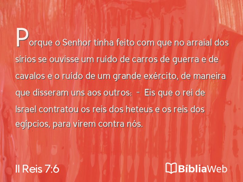 II Reis 7:6 em imagem para compartilhar