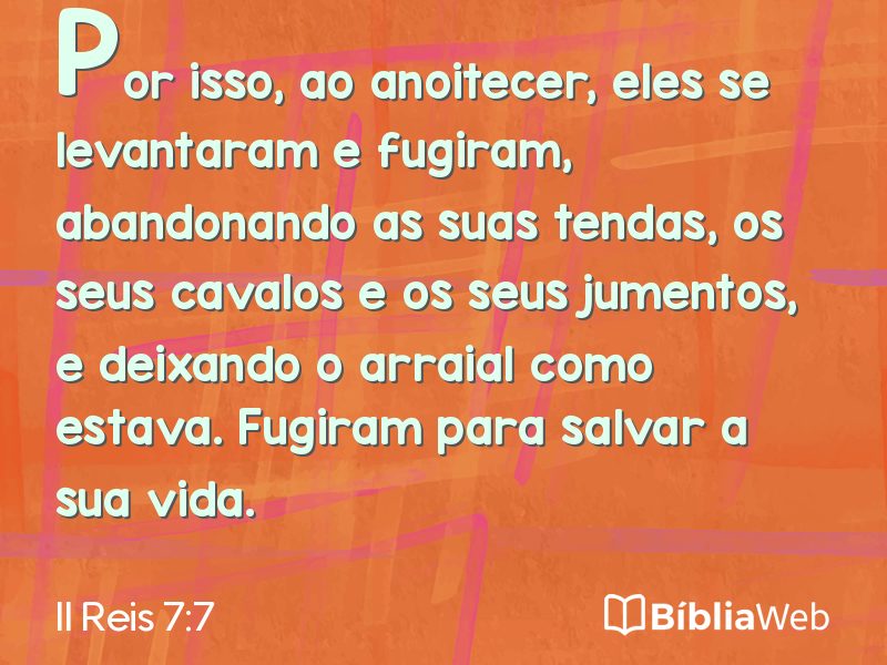 II Reis 7:7 em imagem para compartilhar