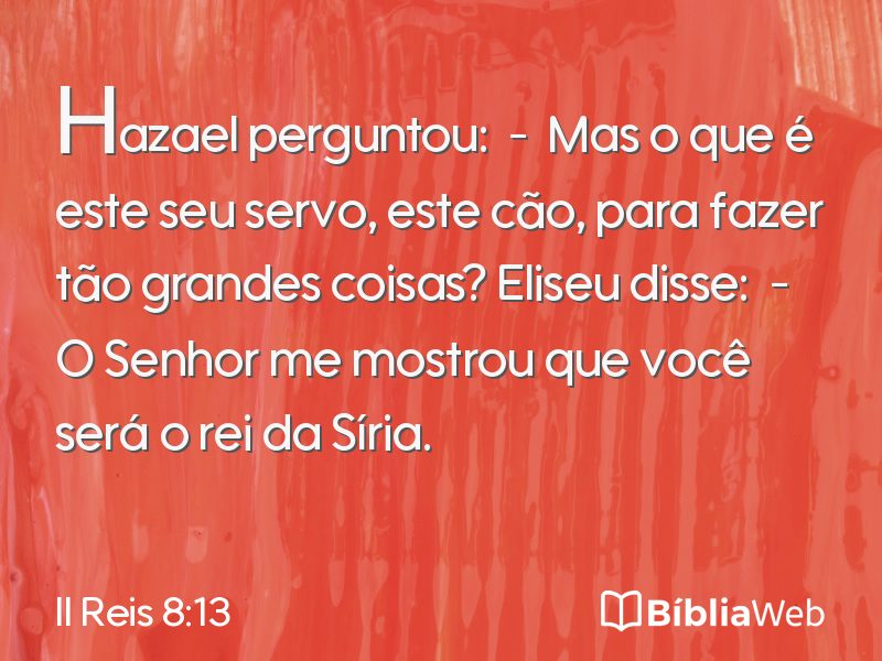 II Reis 8:13 em imagem para compartilhar