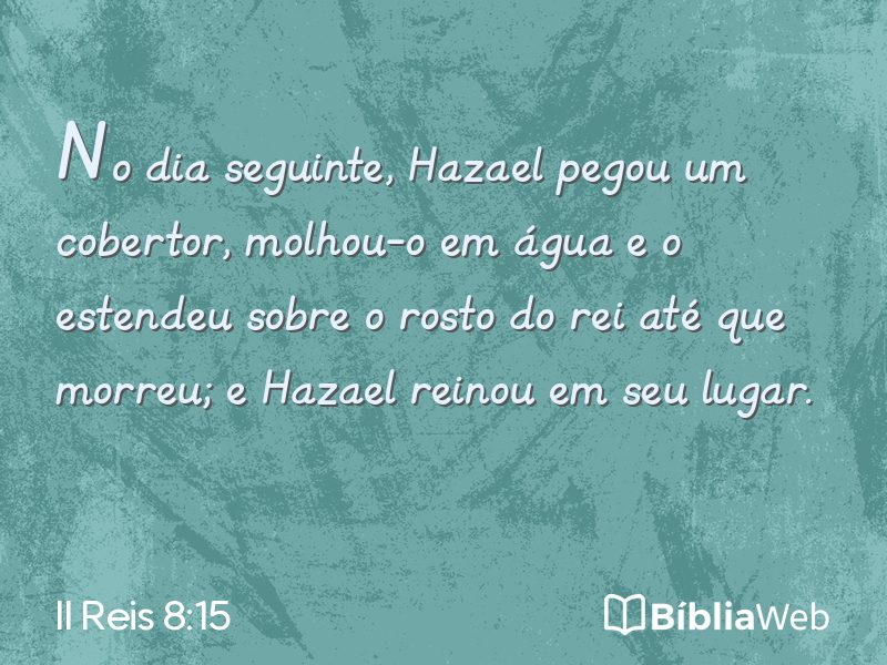 II Reis 8:15 em imagem para compartilhar