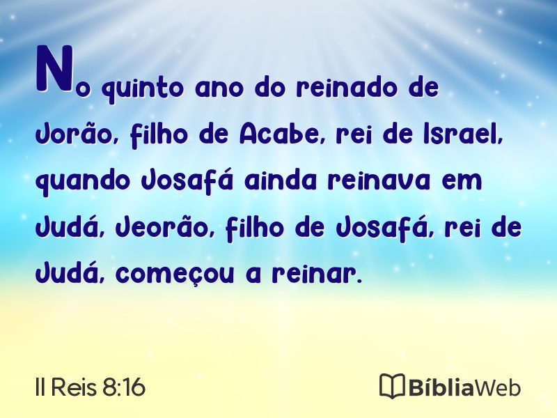 II Reis 8:16 em imagem para compartilhar