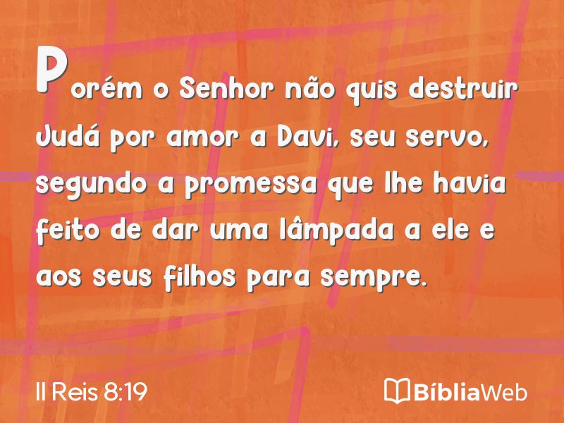 II Reis 8:19 em imagem para compartilhar