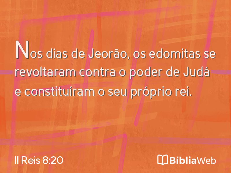 II Reis 8:20 em imagem para compartilhar