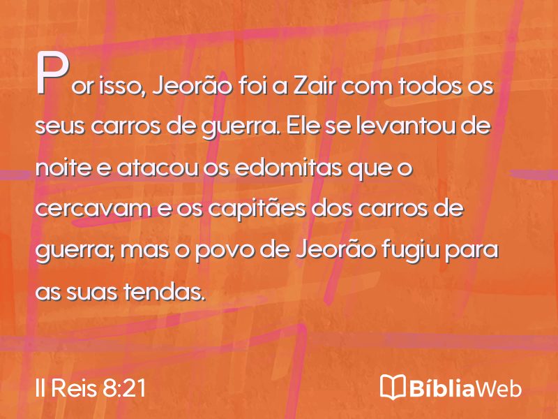 II Reis 8:21 em imagem para compartilhar