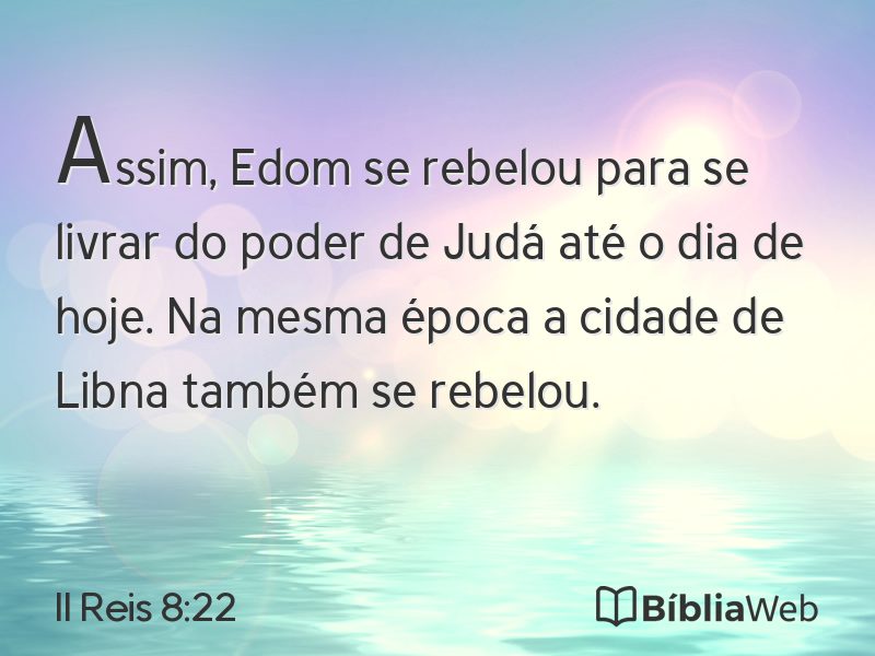 II Reis 8:22 em imagem para compartilhar