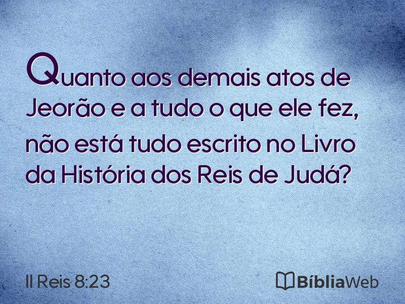 II Reis 8:23 em imagem para compartilhar