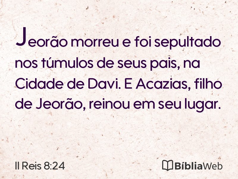 II Reis 8:24 em imagem para compartilhar