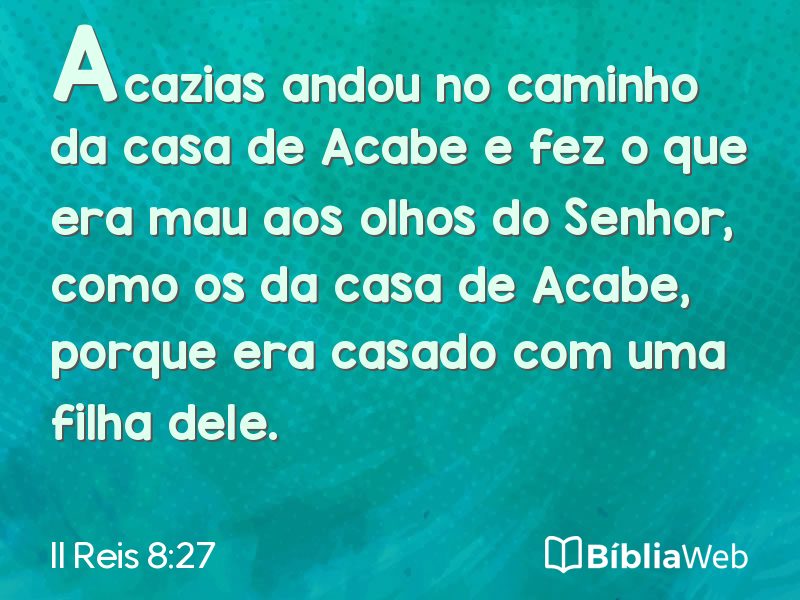 II Reis 8:27 em imagem para compartilhar