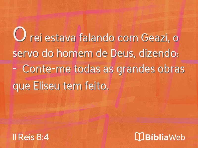 II Reis 8:4 em imagem para compartilhar