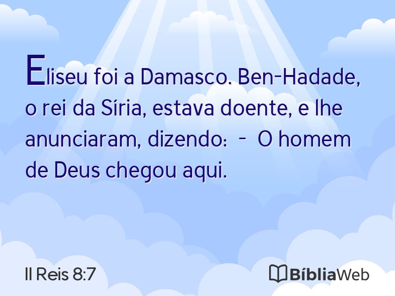 II Reis 8:7 em imagem para compartilhar