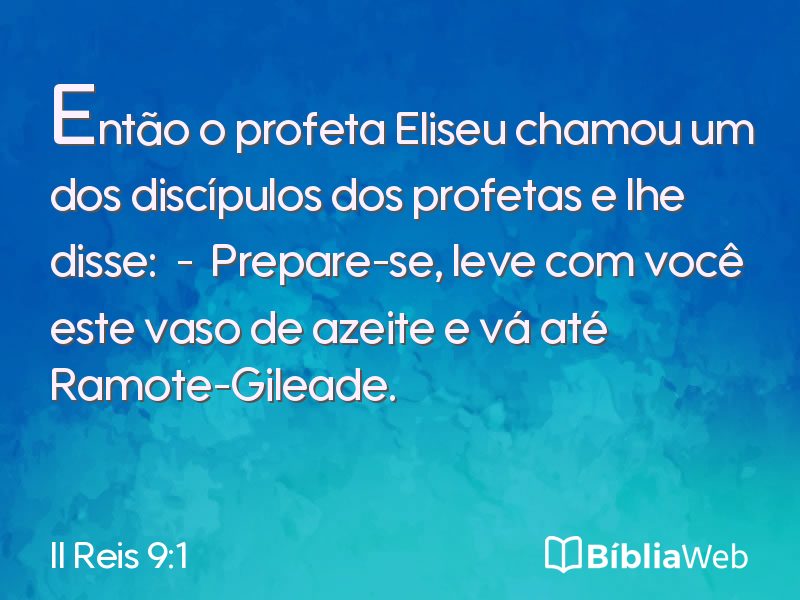 II Reis 9:1 em imagem para compartilhar