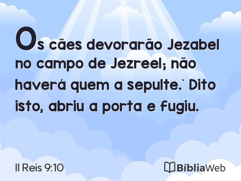 II Reis 9:10 em imagem para compartilhar
