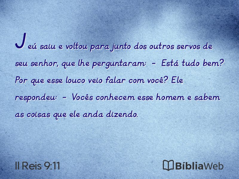 II Reis 9:11 em imagem para compartilhar