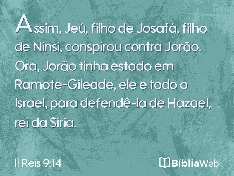 II Reis 9:14 em imagem para compartilhar