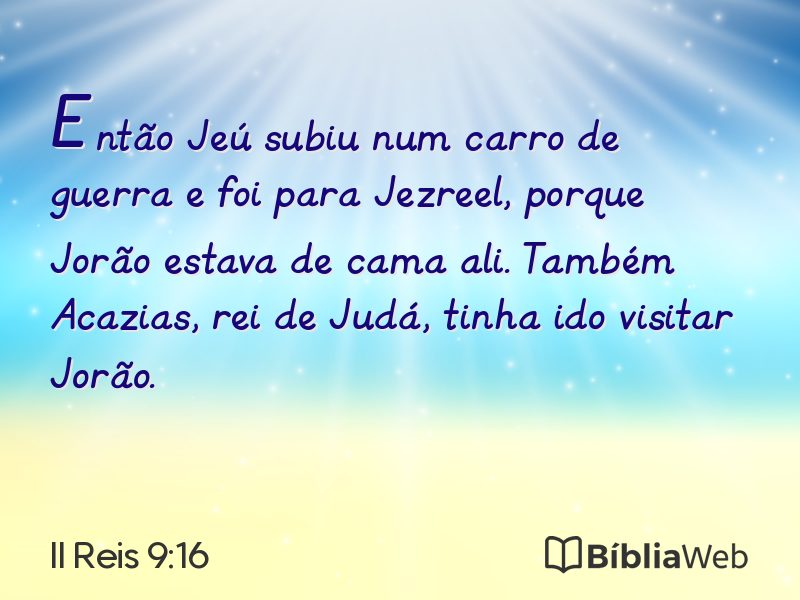 II Reis 9:16 em imagem para compartilhar