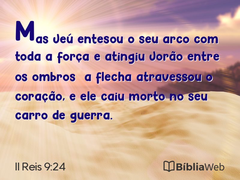 II Reis 9:24 em imagem para compartilhar