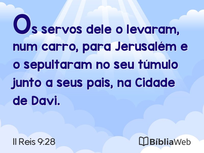 II Reis 9:28 em imagem para compartilhar