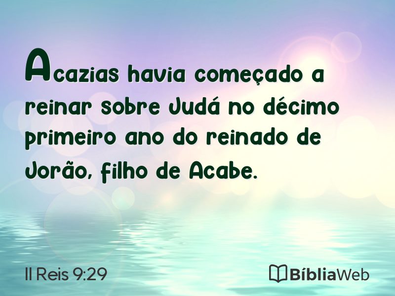 II Reis 9:29 em imagem para compartilhar