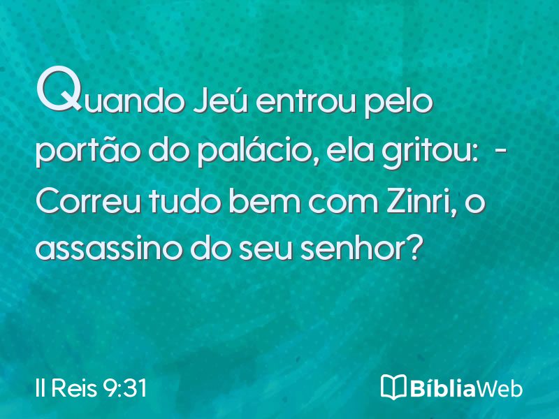 II Reis 9:31 em imagem para compartilhar