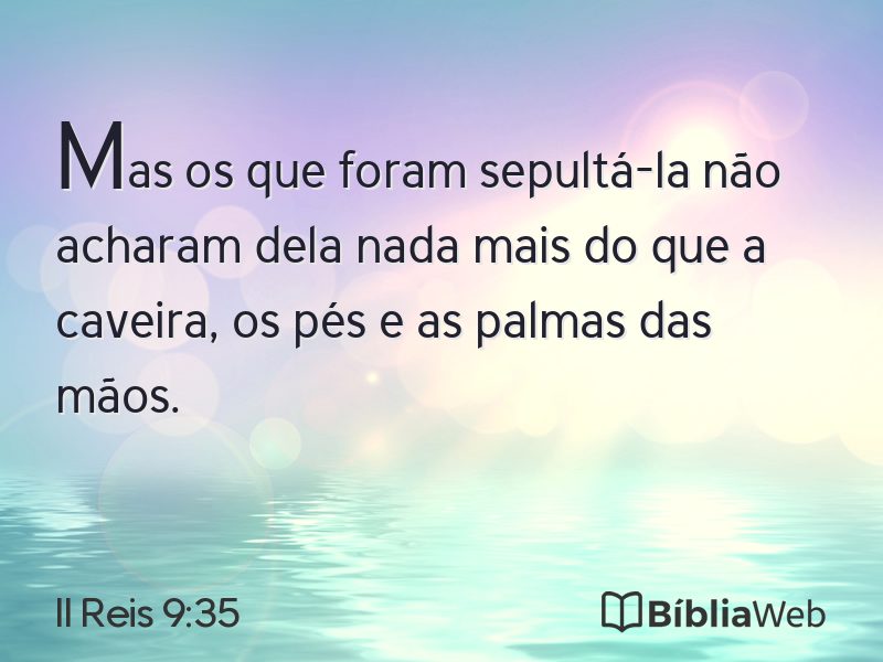 II Reis 9:35 em imagem para compartilhar