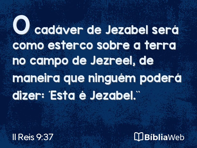II Reis 9:37 em imagem para compartilhar