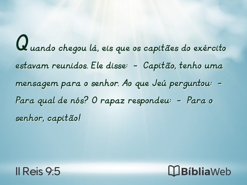 II Reis 9:5 em imagem para compartilhar