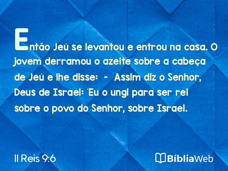 II Reis 9:6 em imagem para compartilhar