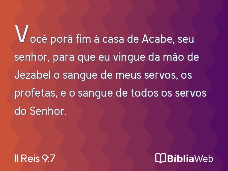 II Reis 9:7 em imagem para compartilhar