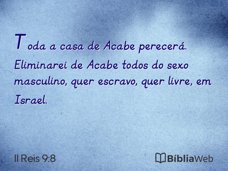II Reis 9:8 em imagem para compartilhar