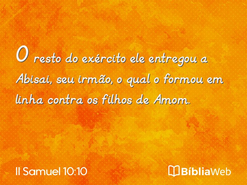 II Samuel 10:10 em imagem para compartilhar