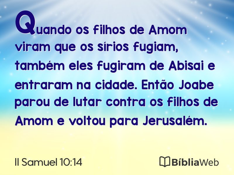 II Samuel 10:14 em imagem para compartilhar