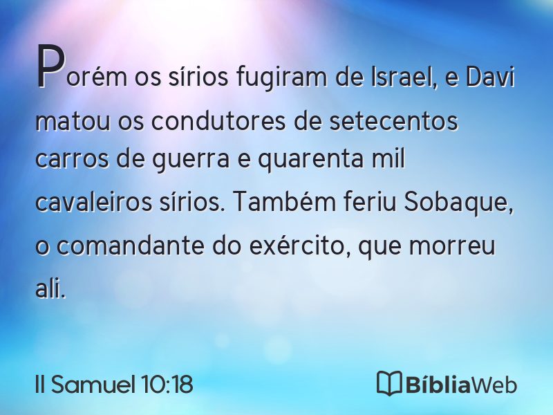 II Samuel 10:18 em imagem para compartilhar