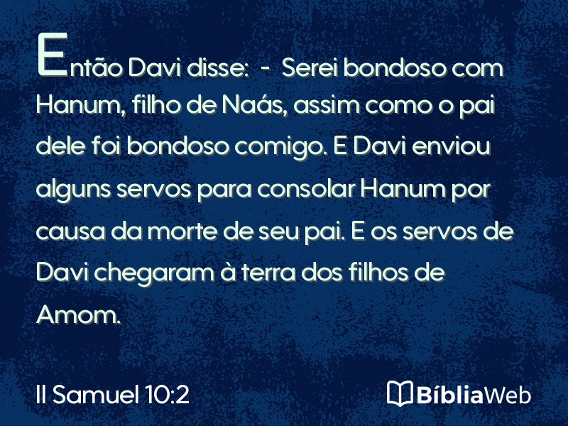 II Samuel 10:2 em imagem para compartilhar