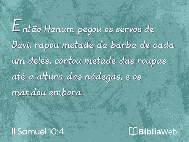 II Samuel 10:4 em imagem para compartilhar