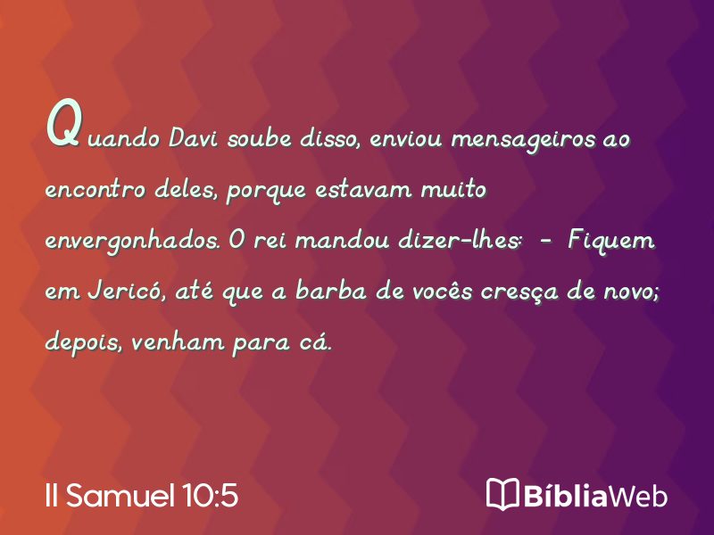 II Samuel 10:5 em imagem para compartilhar