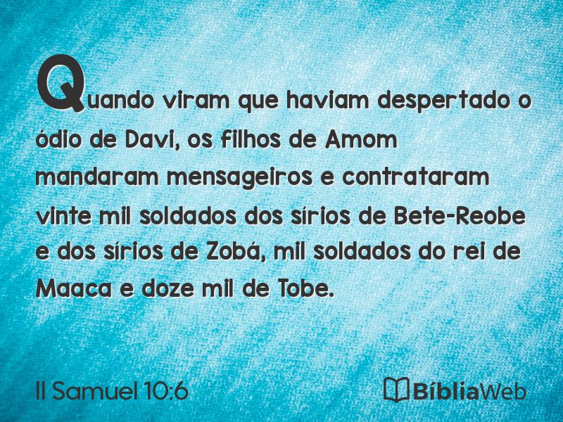 II Samuel 10:6 em imagem para compartilhar