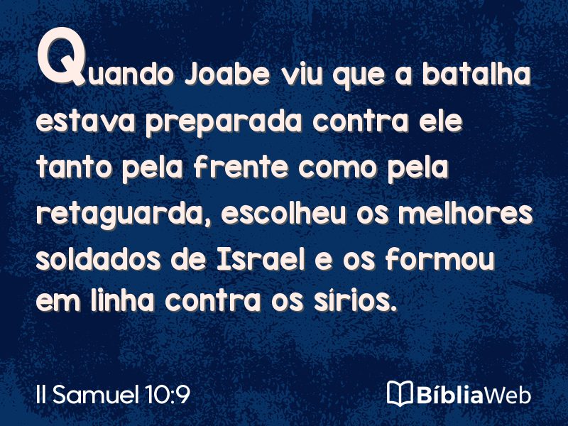 II Samuel 10:9 em imagem para compartilhar