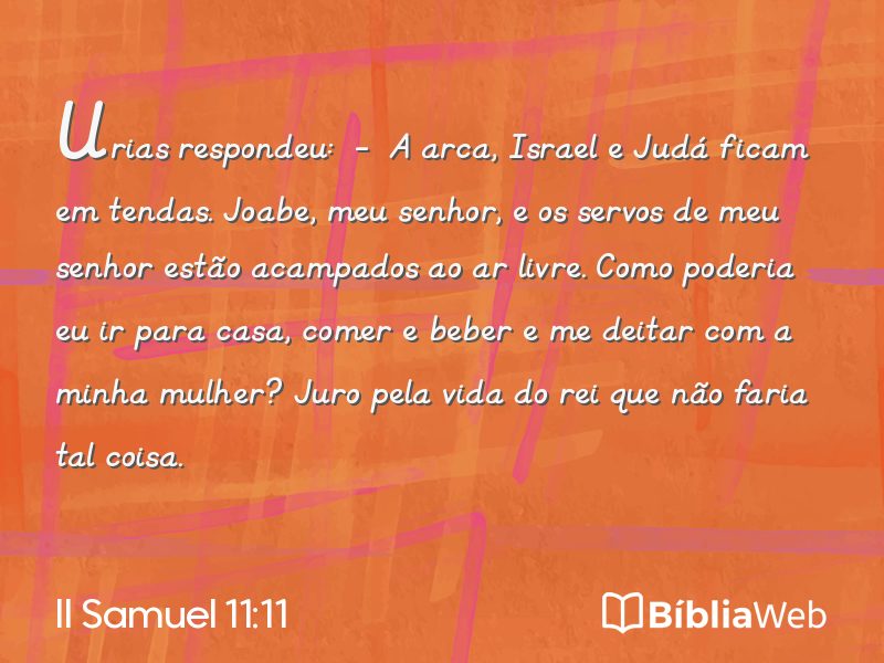 II Samuel 11:11 em imagem para compartilhar