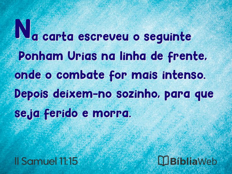 II Samuel 11:15 em imagem para compartilhar