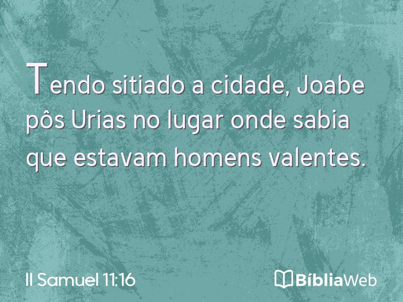 II Samuel 11:16 em imagem para compartilhar