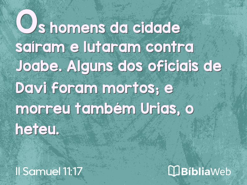 II Samuel 11:17 em imagem para compartilhar